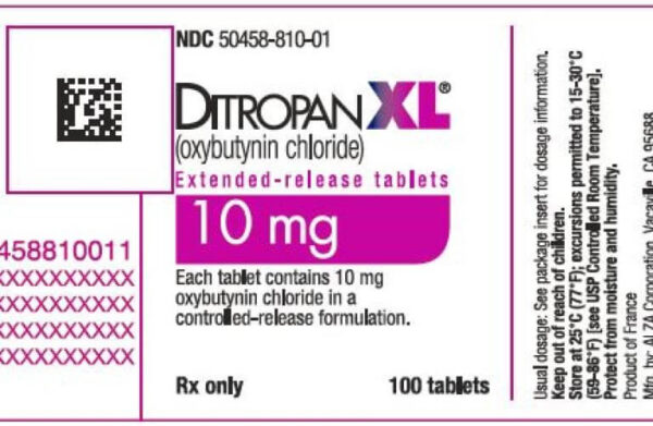 Buy Ditropan XL (Oxybutynin) 10mg Tablets  x 1's