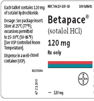 Shop Betapace (Sotalol) 120mg Tablets  x 1's-Online at  Xanax 1mg Online Pharmacy