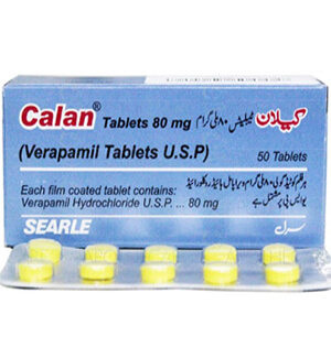 Shop Calan (Verapamil) 80mg Tablets  x 1's-Online at  Xanax 1mg Online Pharmacy