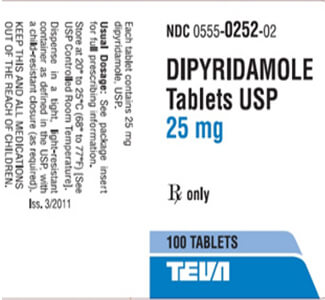 Shop Dipyridamole (Persantine) 25mg Tablets  x 1's-Online at  Xanax 1mg Online Pharmacy
