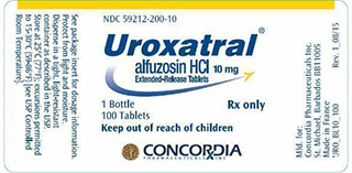Shop Uroxatral (Alfuzosin) 10mg Tablets  x 1's-Online at  Xanax 1mg Online Pharmacy